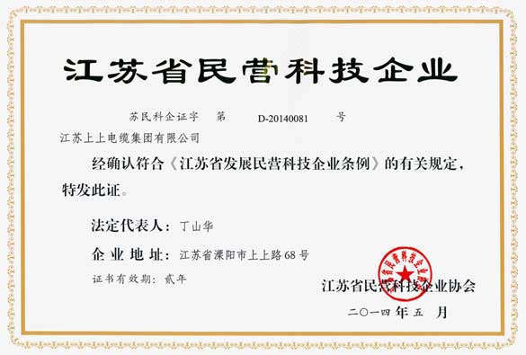 大宝娱乐被评为“江苏省民营科技企业”