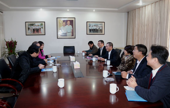 广东省质检院院长胡南乾一行来大宝娱乐集团考察交流