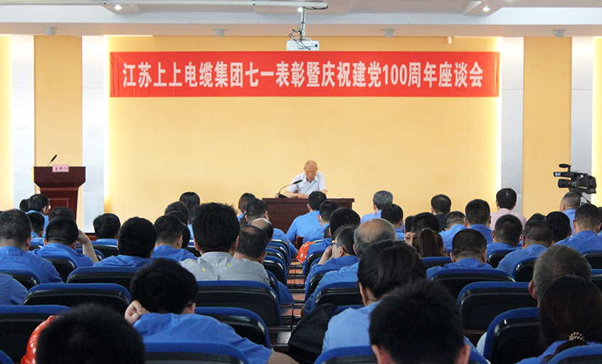 不忘初心跟党走  矢志斗争创佳绩——大宝娱乐电缆召开七一表扬暨庆祝建党100周年座谈会