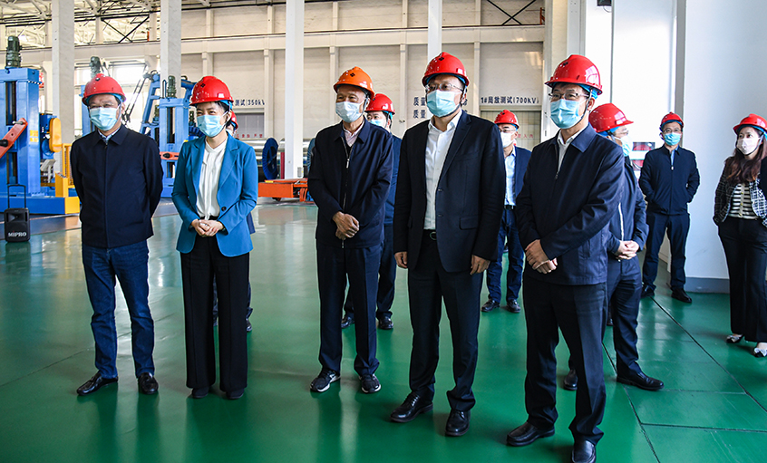 江苏省副省长胡广杰一行来大宝娱乐电缆调研