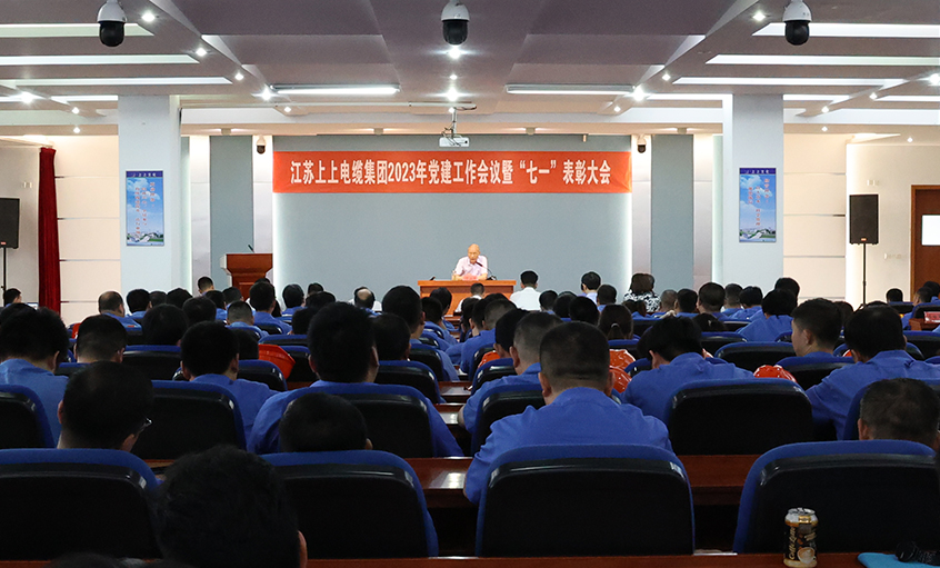 大宝娱乐电缆召开2023年党建事情聚会暨“七一”表扬大会